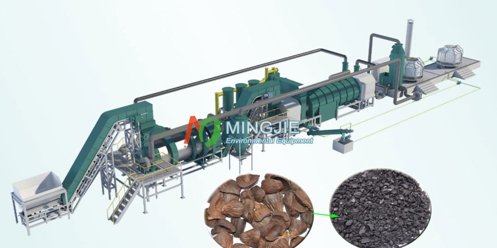 Palm Kernel Shell Charcoal Making Machine for Sale