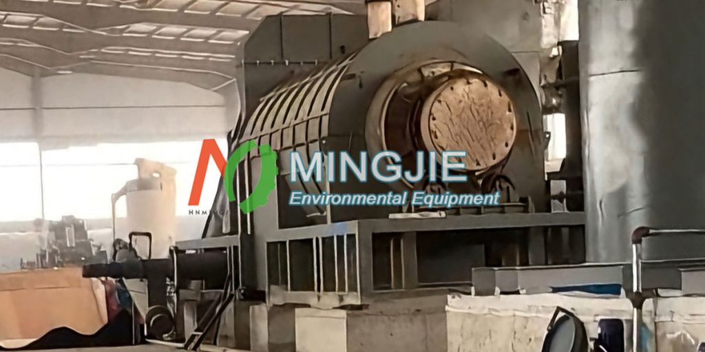 MJT-2000 Wood Biochar Machine Running