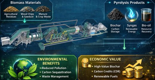 Continuous Biomass Pyrolysis Plant