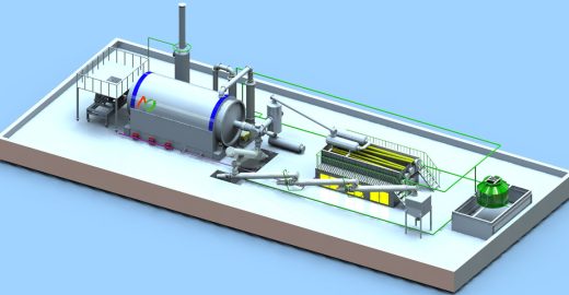 Semi Continuous Pyrolysis Plant for Waste Tyre Disposal