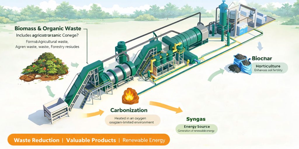 Biomass Carbonization Transforms Waste into Assets