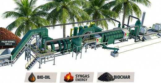 Palm Kernel Shell Pyrolysis to Biochar