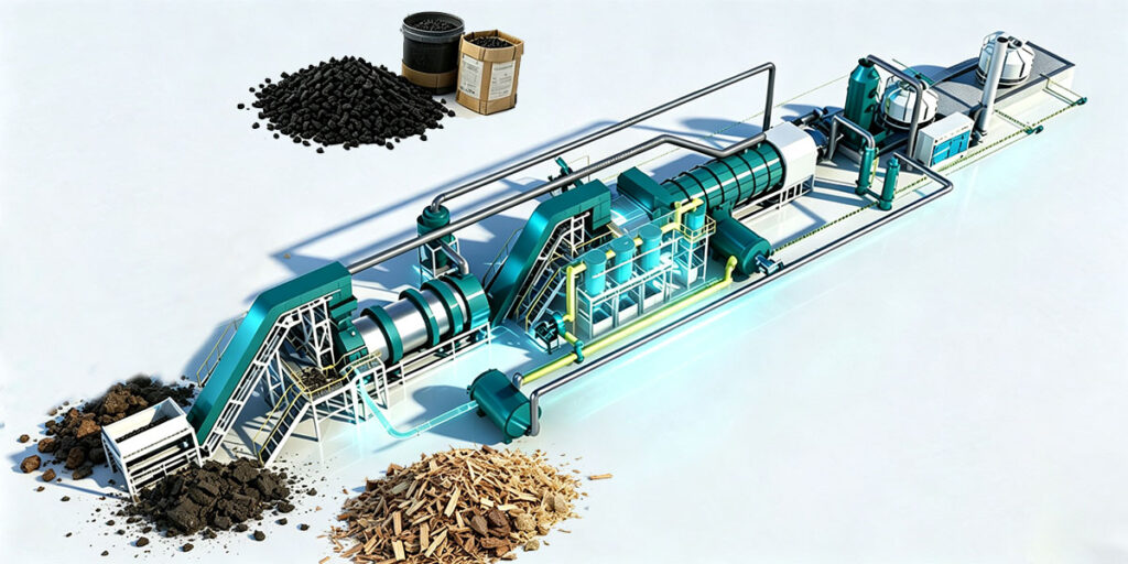 Biochar Machines Efficiency with Different Biomass