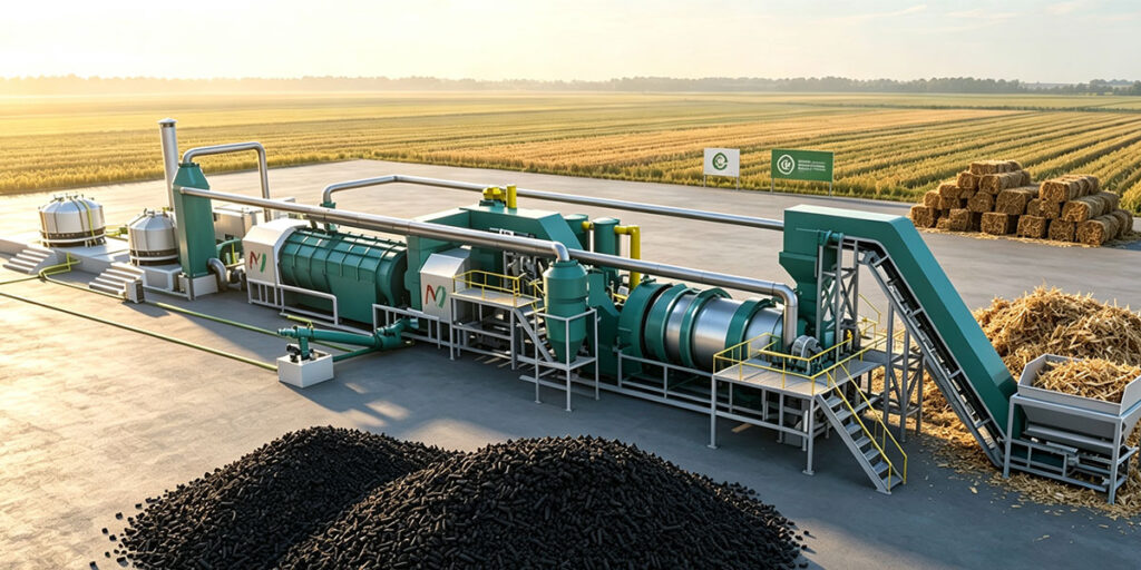 Continuous Biomass Carbonization Plant for Sustainable Agricultural Waste Management