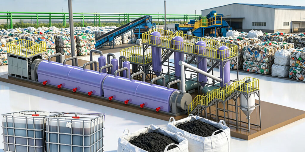 Continuous Plastic Waste Pyrolysis Plant