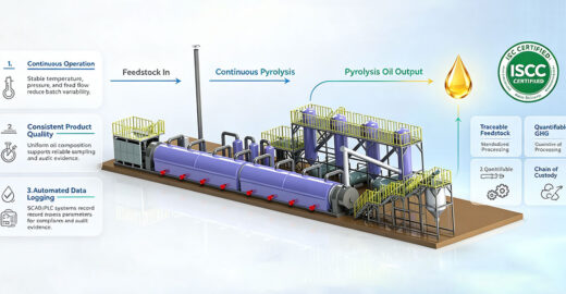 Continuous Pyrolysis for ISCC Certification of Pyrolysis Oil