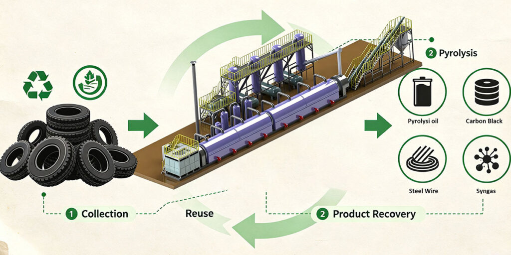 Waste Tyre Recycling Pyrolysis
