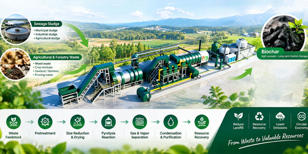 Biomass Pyrolysis Carbonization Plant