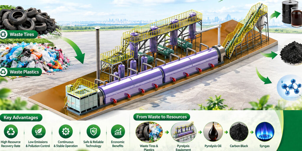Industrial Pyrolysis Equipment for Solid Waste Treatment