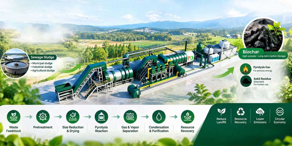 Sludge Pyrolysis Process